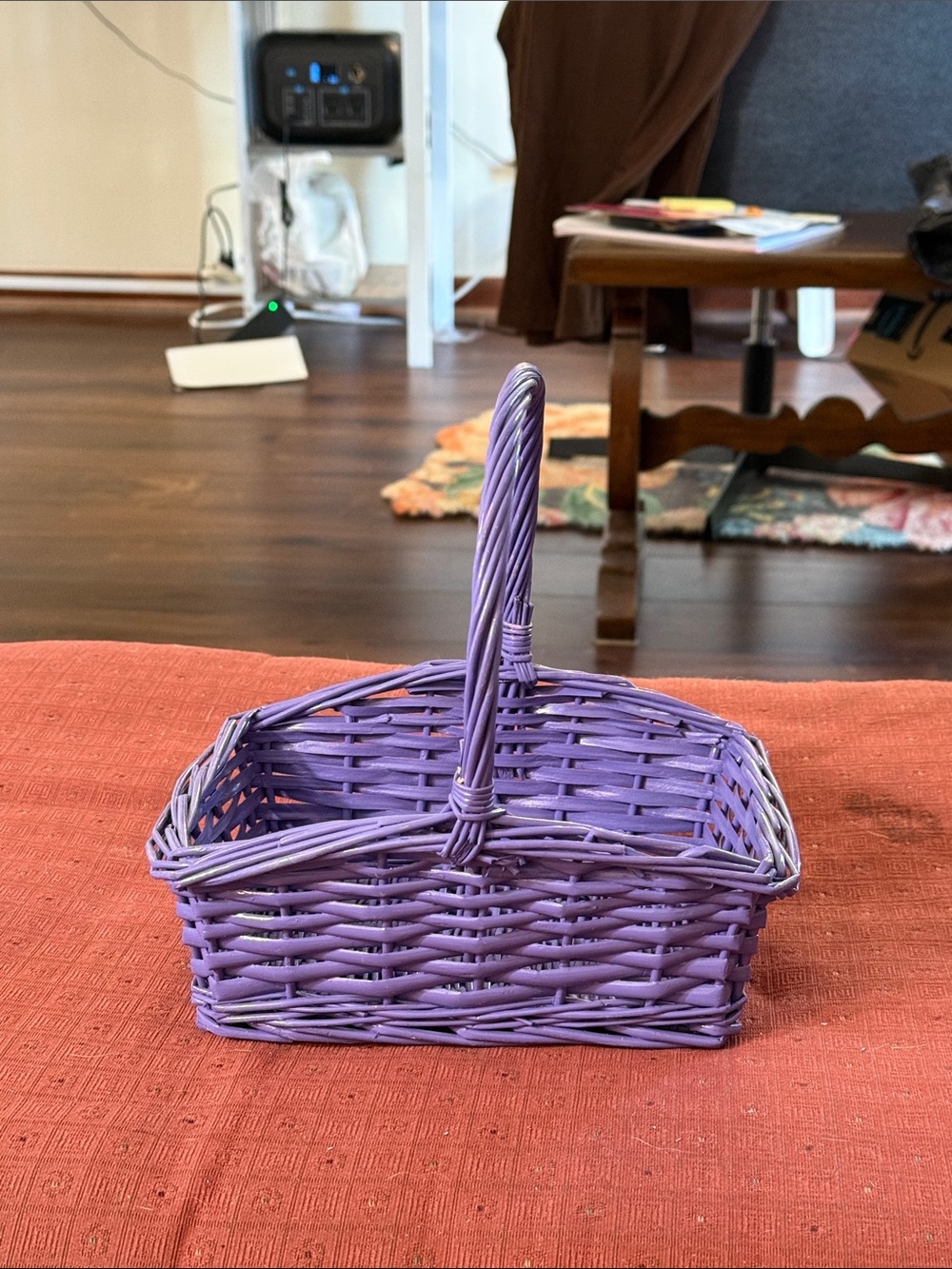 Purple Woven Handle Basket - Home Accents